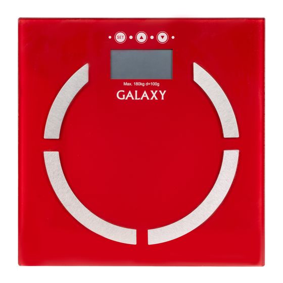 Весы напольные Galaxy LINE GL4851 макс.вес180 кг красный