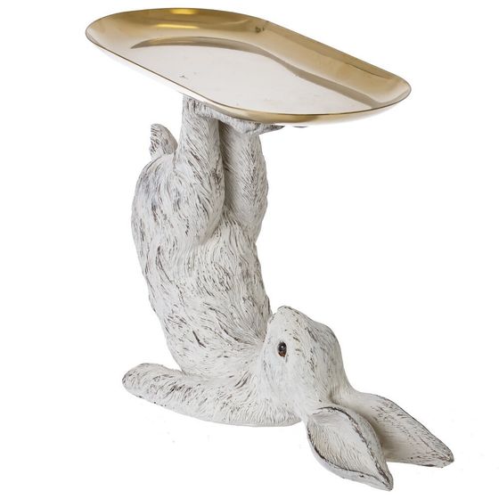 Фигурка декоративная &quot;Заяц&quot; с подставкой, L20 W8,5 H15 см