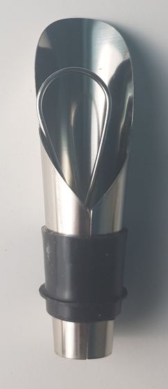 !09 Набор винный 2 предмета: Пробка для бутылки металл + Каплеуловитель нержавеющая сталь