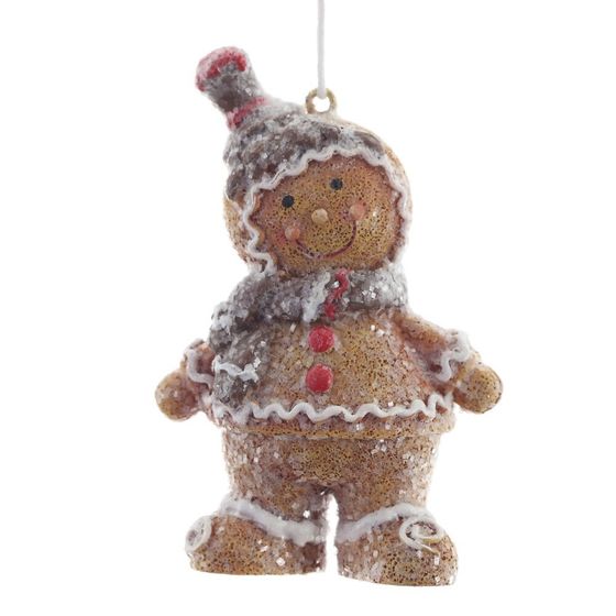 Фигурка декоративная подвесная &quot;Пряничный человечек&quot;, L4,5 W3,5 H8 см, 2в.