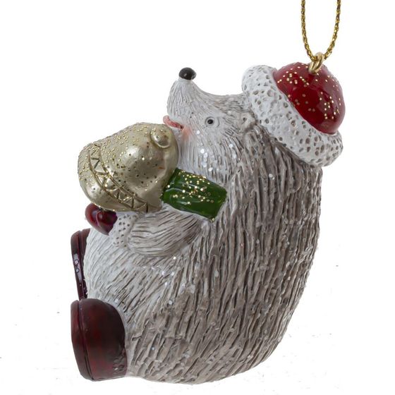 Фигурка декоративная подвесная &quot;Ежик&quot;, L4 W5 H8 см, 4в.