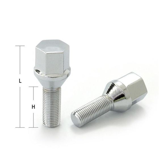 Болт M12x1,5 мм, L=56/H=31, под ключ 17 мм, конус, хром, H-956-07