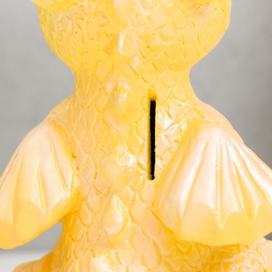 !09 Копилка "Дракончик" 18х10х10 см, цвет желтый