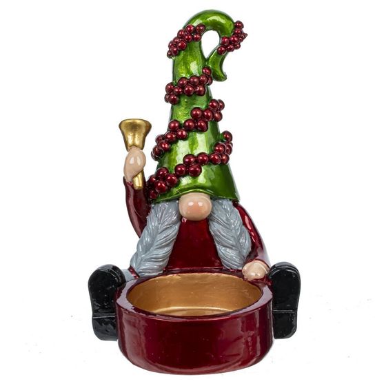 Подсвечник &quot;Ангел/Дед Мороз/Снеговик/Гном&quot; (D свечи 4,5 см), L7 W7 H11 см, 4в.