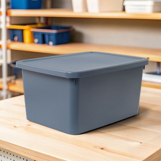 Коробка для хранения STORUM синяя 20л 42.3×31.1×20.7см с крышкой