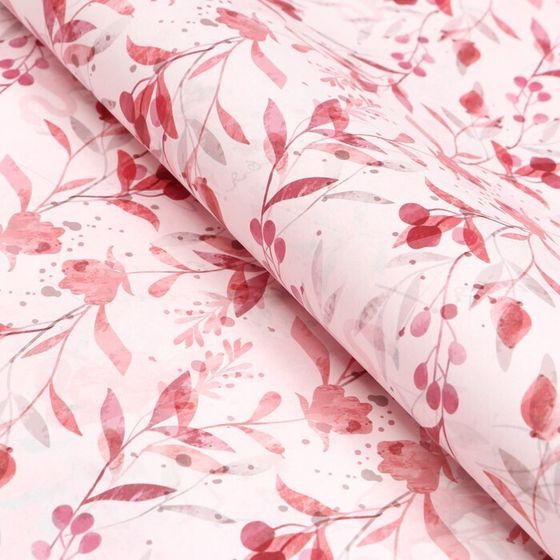 !Бумага упаковочная 2 листа глянцевая двусторонняя &quot;Фламинго&quot;, 70 х 100 см