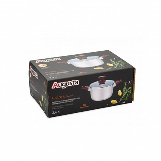 Кастрюля с крышкой AUGUSTA SPECIALE 18х10.5см 2.4л
