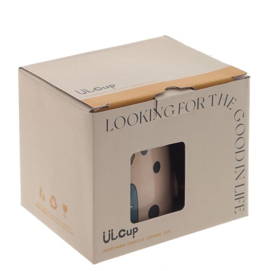 Кружка с крышкой и ложкой, 400 мл, L13,5 W9,5 H9,5 см, дизайн микс