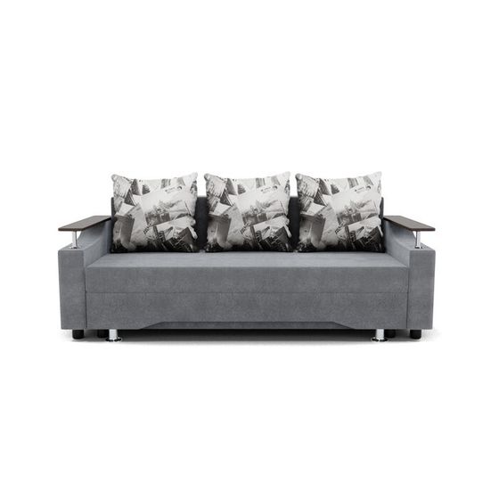 Прямой диван «Манго», механизм еврокнижка, ППУ, велюр, цвет глория 271 / дубай 1