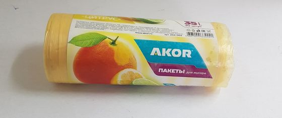 !09 Пакеты для мусора с ароматом "Цитрус" 35л 60 шт, желтые