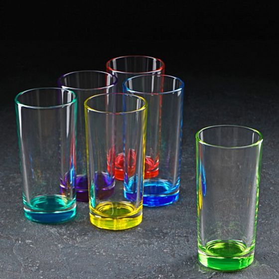 Стакан ГЛАДКИЙ высокий 280мл лак микс