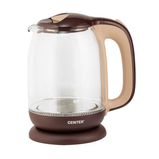 Чайник электрический Centek CT-0034 Coffee 1.8л 2200Вт стекло/коричневый