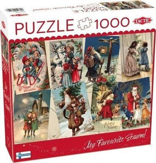 Tactic Puzzle 1000 Vintage Christmas Cards