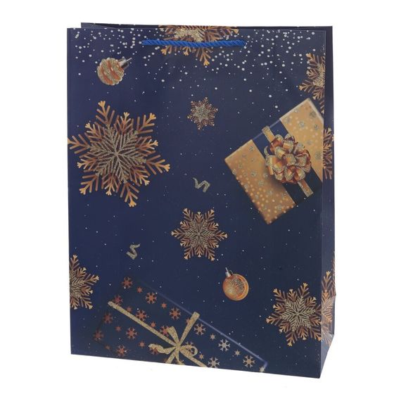 Пакет подарочный (бумага 210г/м2, блок микс 12шт), L18 W9 H24 см, 4в.