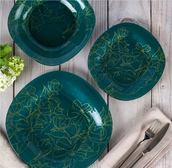 Тарелка суповая ANNALEE GREEN 21см