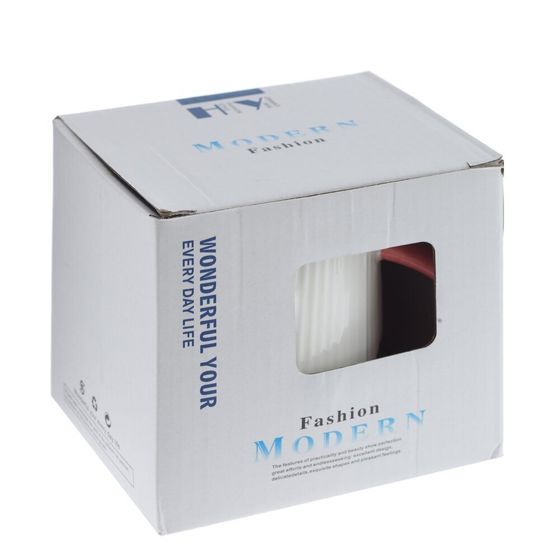 Кружка с крышкой и ложкой, L8,2 W8,2 H9 см, цвет микс