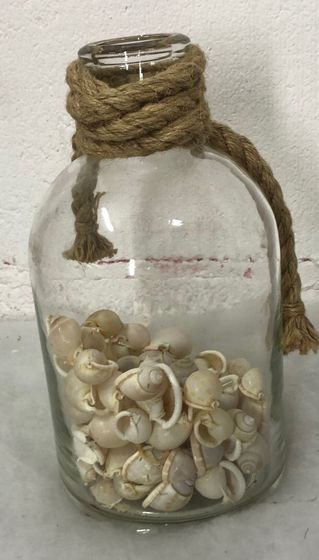 !09 Декоративное изделие Бутыль широкогорлая "Подводное царство" 30 см. 3 л.