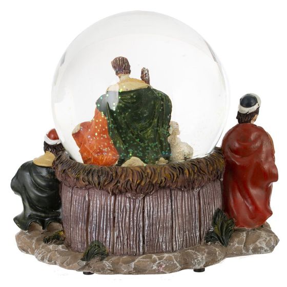 Фигурка декоративная &quot;Рождество&quot; в стекл шаре (ключ, музыка), D 10 см, L16 W12,5 H16,5 см