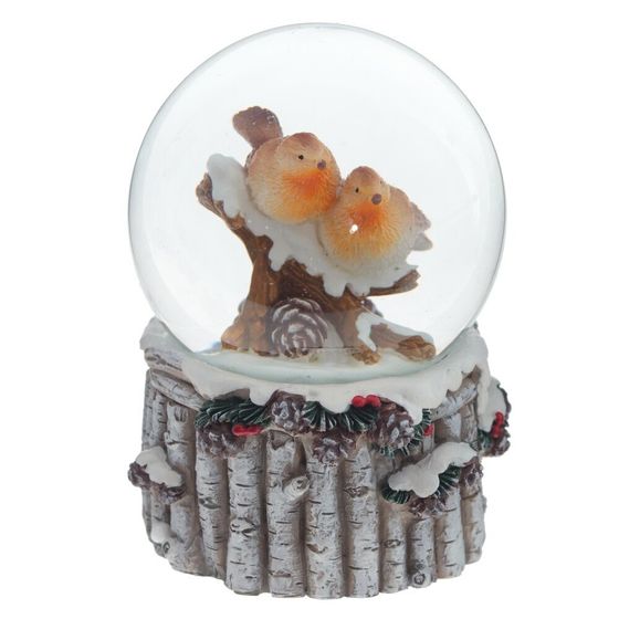 Фигурка декор в стекл шаре &quot;Птички&quot;, D6 см, L7 W7 H9 см, 2в.