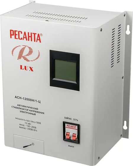 Стабилизатор напряжения Ресанта АСН-12 000/Н1-Ц Lux12000Вт серый