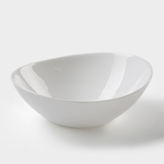 Салатник Avvir «Гайана», 350 мл, 15×14,5×5 см, стеклокерамика, белый