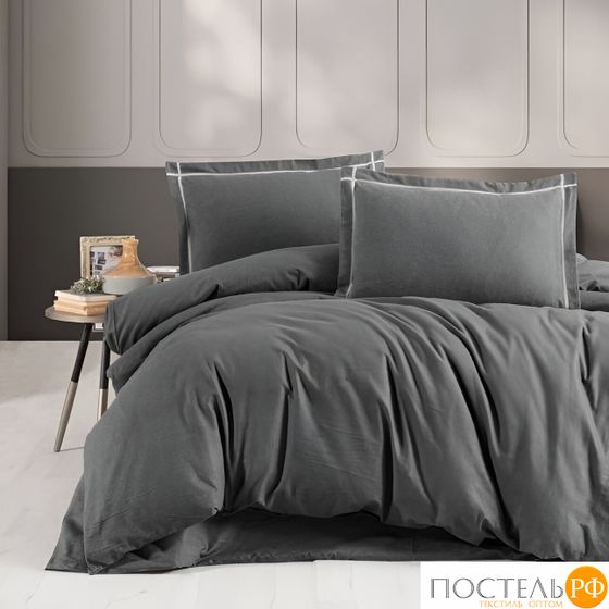 Постельное белье Карвен фланель 1.5 спальн. N243 SOPRANO Anthracite