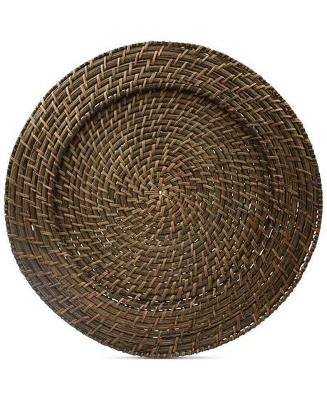 Jay Import Rattan Round Charger, Set of 4