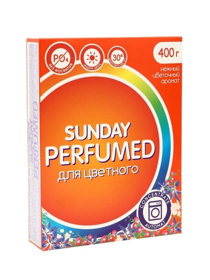 Парфюмированное средство для стирки цветного белья Сонца Sunday автомат, 400 г