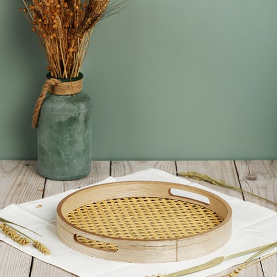 Поднос круглый RATTAN 30см