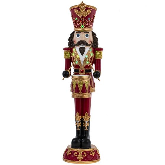 Фигурка декоративная с подсветкой &quot;Щелкунчик&quot; (2xAAA н/п), L22 W24 H90 см,