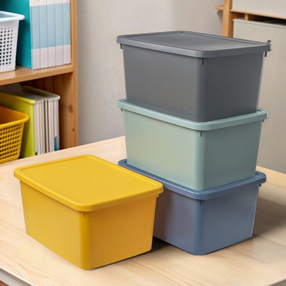 Коробка для хранения STORUM синяя 20л 42.3×31.1×20.7см с крышкой