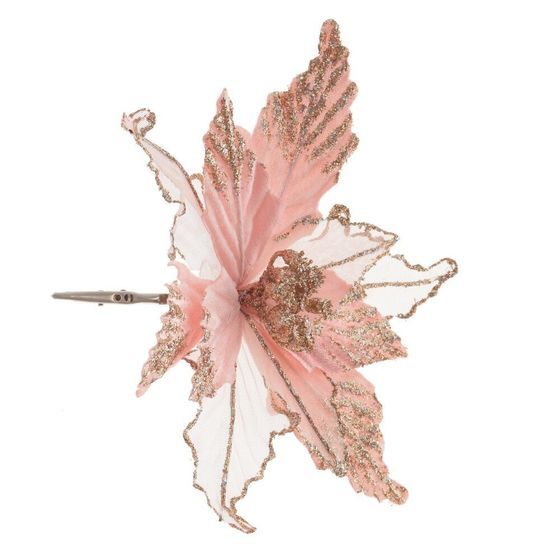 Цветок искусственный &quot;Пуансеттия&quot; (на клипсе), L24 W24 H13 см, 2в.