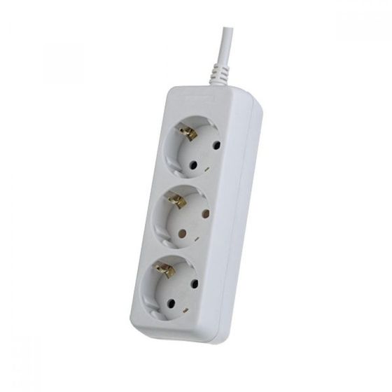 Сетевой удлинитель с заземлением Perfeo PF-PE-3/70-W POWERMATE 3роз. 7м белый (PF_A4689)