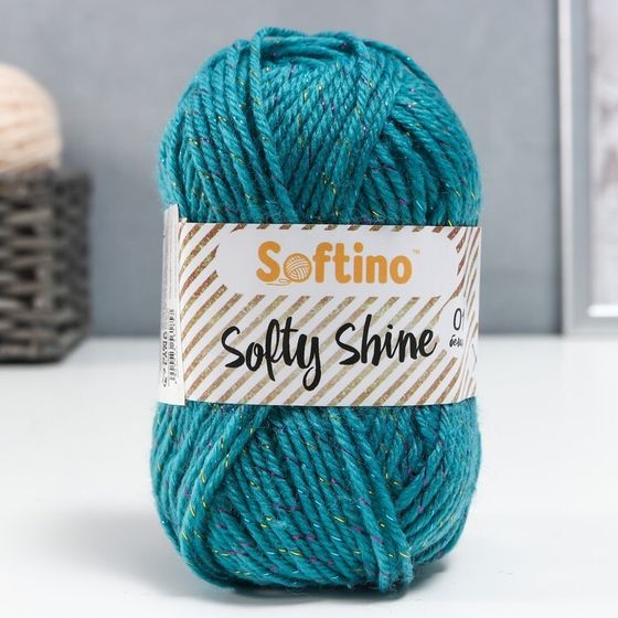 Пряжа 70% акрил, 30% шёлк &quot;Softy Shine&quot; 50 гр 85 м цвет 12 морская волна