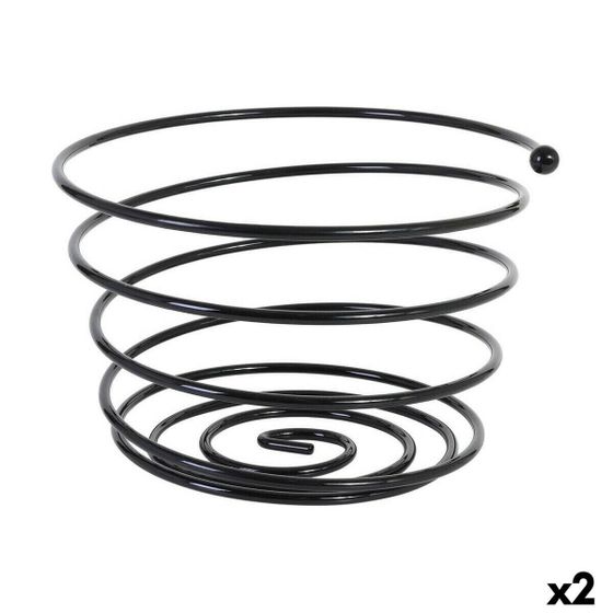 Ваза для фруктов Viejo Valle Black Spiral Ø 26 x 17 см (2 шт.)