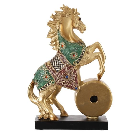 Фигурка декоративная &quot;Лошадь&quot; с часами (AAx1,н.п.), L22,5 W7 H33 см