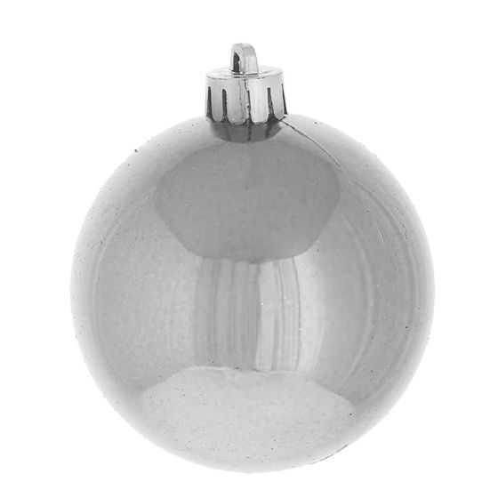 Набор из 2шт, Украшение новогоднее Шар &quot;Серебряное сияние&quot;, D 10 см, L20 W10 H10 см
