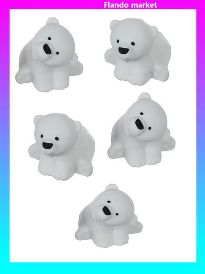 !Ластик 5 штук фигурный &quot;Мишка&quot;