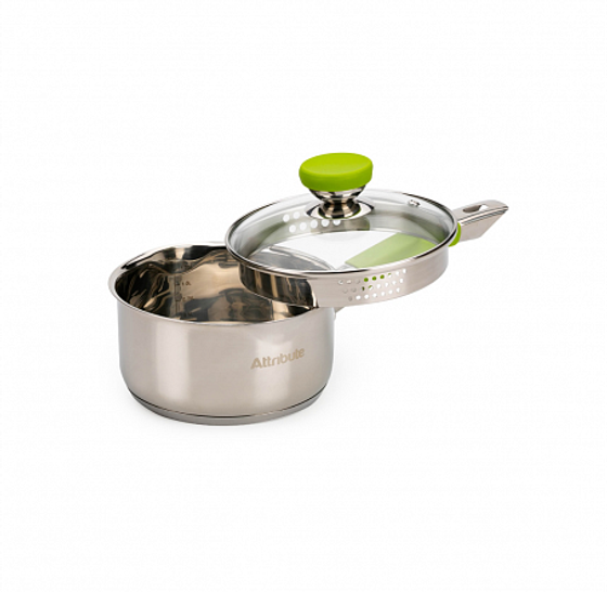 Ковш с крышкой 16х9.5см 1.5л LIME