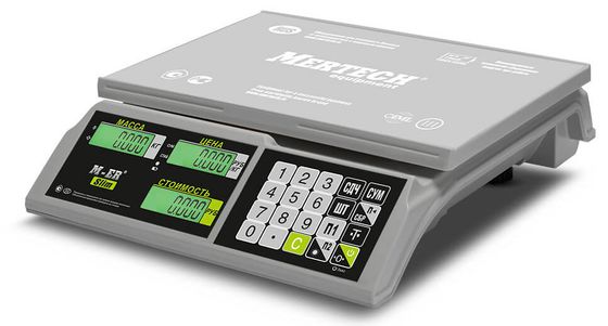 Весы торговые Mertech M-ER 326AC-15.2 LCD 15кг серый (3040)