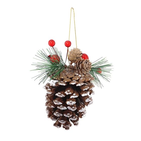 Изделие декоративное подвесное &quot;Шишка&quot;, L9 W9 H18 см, 4в.