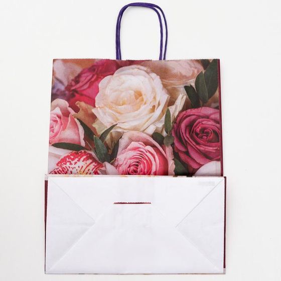 !Пакет крафт "Орхидея", 2 штуки, 22 х 12 х 27 см