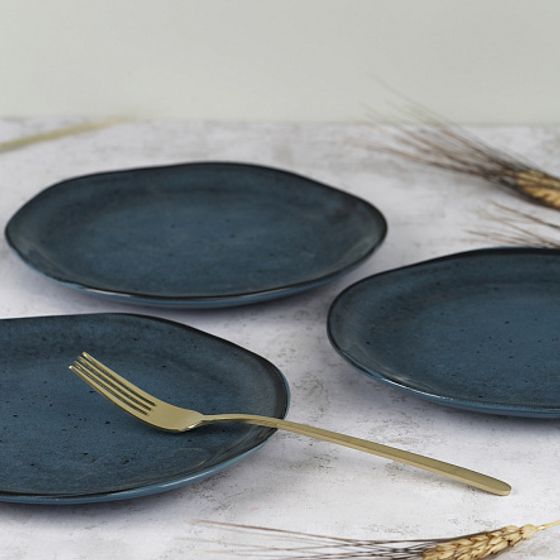 Тарелка десертная STONE синий 20см