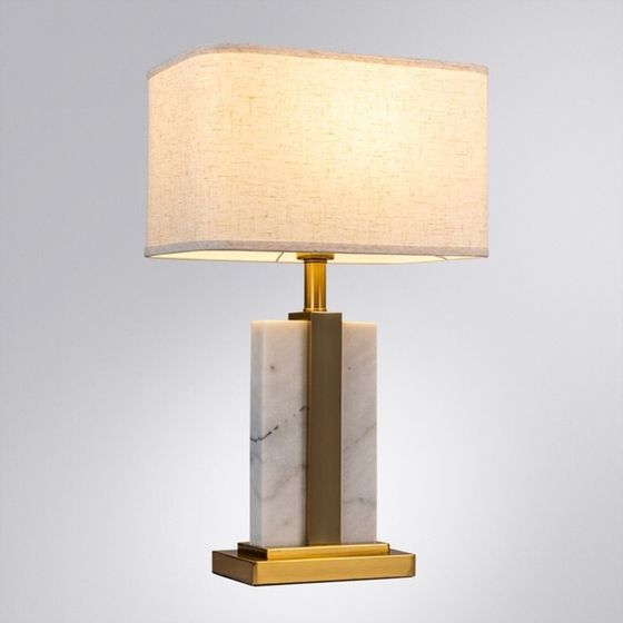 Декоративная настольная лампа Arte Lamp Varum A5055LT-1PB, E27, 60 Вт, 35х20х57 см, медный, серый