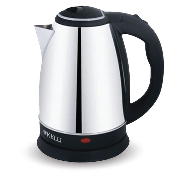 Чайник электрический Kelli KL-1455 1.8л 2400Вт сталь/черный