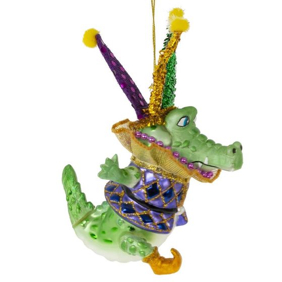 Украшение новогоднее "Крокодил", L12,5 W8,5 H15 см