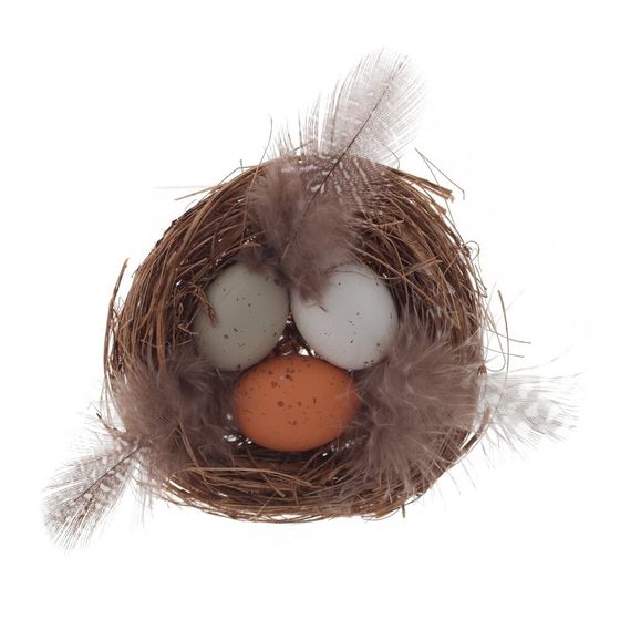 Изделие декоративное &quot;Гнездо пасхальное&quot;, L7 W7 H2,5 см, 2в.