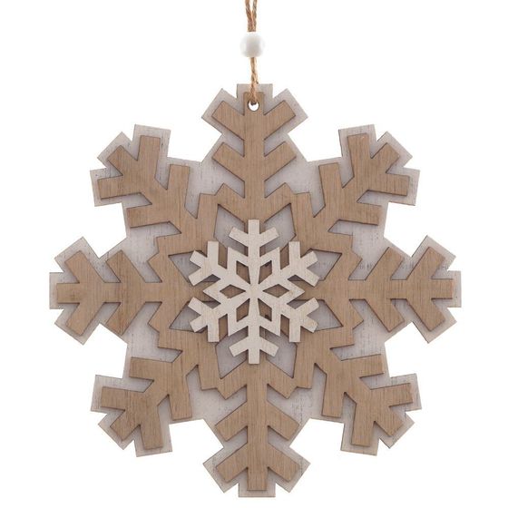 Украшение новогоднее &quot;Снежинка&quot;, L15 W0,5 H16 см, 3в.