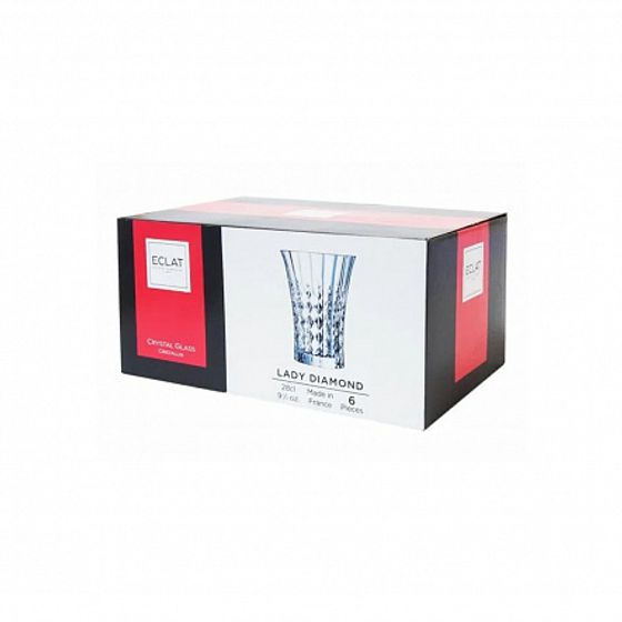 Набор стаканов ЛЕДИ ДАЙМОНД высокий 360мл 6шт