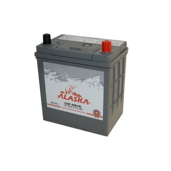 Аккумуляторная батарея Alaska CMF 42B19 silver+, 40 Ач, обратная полярность